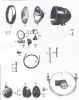 Scheinwerfer, Tachometer, Signalhorn, Bremsschlusskennzeichenleuchte, Abblendschalter