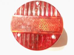 Tail light complete with tail light base - tail light BSKL 8522.21 - ø120mm - without bulb - red light emission with number plate illumination
